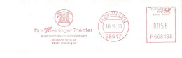 EMA RED METER STAMP ABSENDER FREISTEMPEL AFS Allemagne DEUTSCHLAND THEATER THEATRE CULTURE MEININGEN THURINGEN - Teatro