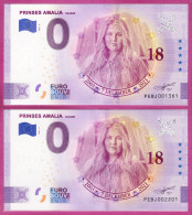 0-Euro PEBJ 2021-2 PRINSES AMALIA - 18 JAAR Set NORMAL+ANNIVERSARY - Privéproeven