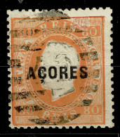 Açores, 1871, # 21 Dent. 12 3/4, Sob. A, Used - Açores