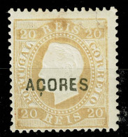 Açores, 1871, # 18f Dent. 12 3/4, Sob. C, MH - Açores
