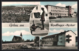 AK Wendlingen Am Neckar, Postamt, Rathaus Und Denkmal  - Otros & Sin Clasificación