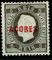 Açores, 1871, # 16b Dent. 12 3/4, Sob. B, Tipo II, MH - Açores