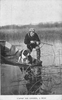 PRIAY (Ain) - L'Affût Aux Canards - Chasse, Chasseur, Fusil, Chien, Barque - Non Classificati