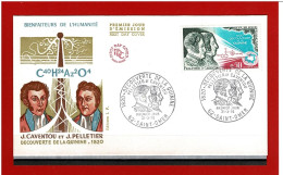 F.D.C - 1970 - N° 1633 - 2 ENVELOPPES  PREMIER JOUR - 21-3-70 -SAINT-OMER -PARIS - PELLETIER & CAVENTOU  - COTE : 4.00 € - 1970-1979