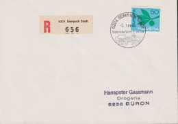 1965 Schweiz R-Brief, Zum:CH 435, Mi:CH 825, EUROPA, Olivenzweig, Stempel: 6204 Sempach Stadt - Cartas & Documentos