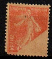 FRANCE    -   1907 .   Y&T N° 138m *.  Impression  Recto-verso - Unused Stamps