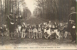 77 NANGIS  Chasse à Courre En Forêt De Villeformoy La Meute  2 Scans - Nangis