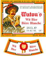 Oud Etiket Bier Watou's Wit Bier Bière Blanche - Brouwerij / Brasserie Van Eecke Te Watou - Cerveza