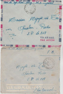 VIETNAM 2 STAMPLESS  MILITARY COVERS  From GIA DINH   To  THUDAUMOT Réf  FM4 - Vietnam