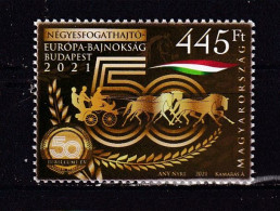 HUNGARY-2021-EUROPEAN DRIVING CHAMPIONSHIP -HORSES-MNH. - Unused Stamps