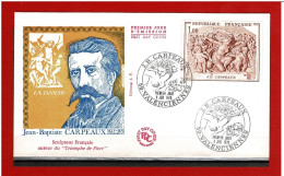 F.D.C - 1970 - N° 1641 - ENVELOPPE PREMIER JOUR -4 JUILLET 1970- VALENCIENNES - Jean Baptiste CARPEAUX  -  COTE : 4.50 € - 1970-1979