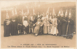 Nantes * Carte Photo * 10 Janvier 1926 Fête De Bienfesance , élèves Acteurs école Pratique " Malade Imaginaire " Molière - Nantes