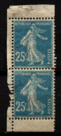 FRANCE    -   1907 .   Y&T N° 140f *.   Paire Verticale De Carnet.       Cote 80 Euros - Neufs