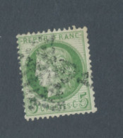 FRANCE - N° 53f) FOND LIGNE OBLITERE AVEC ETOILE DE PARIS - COTE : 75€ - 1872 - 1871-1875 Ceres