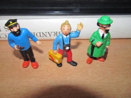 LOT FIGURINES TINTIN BULLY , TINTIN , HADDOCK , TOURNESOL. - Tintin