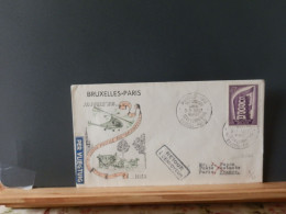 107/034A  DOC. SABENA  1° VOL HELI PARIS 1957 - Lettres & Documents