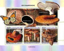 A7438 - DJIBOUTI - ERROR MISPERF Stamp Sheet - 2022 - Mushrooms - Hongos