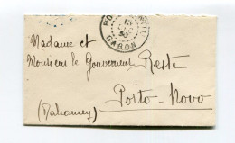 !!! LETTRE FORMAT CARTE DE VISITE AFFRANCH MIXTE CONGO GABON, ADRESSEE AU GOUVERNEUR RESTE - Cartas & Documentos