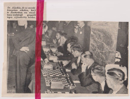 Amsterdam - Schaken, Simultaan Wedstrijd Door Dr. Aljechin - Orig. Knipsel Coupure Tijdschrift Magazine - 1937 - Ohne Zuordnung