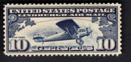 2020968995 1927 SCOTT C10 (XX)  POSTFRIS MINT NEVER HINGED - LINDBERGH'S AIRPLAINE - SPIRIT OF ST. LOUIS - - 1b. 1918-1940 Ungebraucht