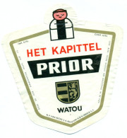 Oud Etiket Bier Het Kapittel Prior Watou - Brouwerij / Brasserie Van Eecke Te Watou - Cerveza