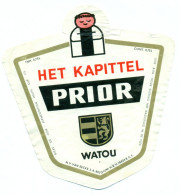 Oud Etiket Bier Het Kapittel Prior Watou - Brouwerij / Brasserie Van Eecke Te Watou - Bière