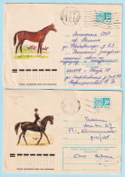 USSR 1977.0518-0726. Thoroughbred Horses. Prestamped Covers (2), Used - 1970-79