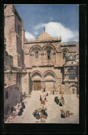 AK Jerusalem, Kirche Des Heiligen Grabes Mit Händlerinnen  - Palestina