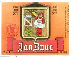 Oud Etiket Bier Jan Buur - Brouwerij / Brasserie Van Eecke Te Watou - Cerveza