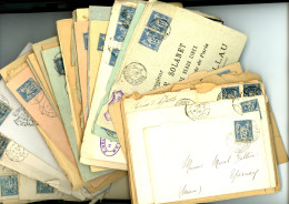 15C SAGE TII BLEU SUR 100 ENVELOPPES TIMBRES TB POUR ETUDE VOIR LES SCANS POIDS 390 GRAMMES AVANT EMBALLAGE - 1877-1920: Periodo Semi Moderno