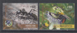 2022 Argentina Insects MERCOSUR JOINT ISSUE Complete Set Of 2 MNH - Unused Stamps