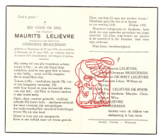 DP Maurits Lelièvre ° Massemen 1900 † Wetteren 1958 X Germaine Braeckman // De Smet De Poorter - Devotion Images
