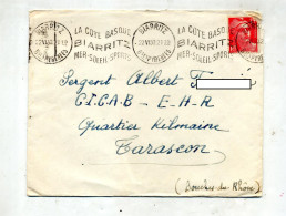 Lettre Flamme Biarritz Mer Soleil Sport - Mechanical Postmarks (Advertisement)