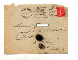 Lettre Flamme Reims Tissus Flanelles - Maschinenstempel (Werbestempel)