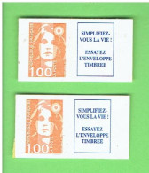 LOT 2 X MARIANNE DU BICENTENAIRE / 1996 - 1 F. + VIGNETTE # 3009a ** - Neufs