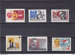 URSS 1962 Yvert 2589 + 2590 + 2591 + 2602 + 2603 + 2604 NEUF** MNH Cote 4,20 Euros - Nuevos