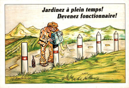 O6 - Carte Postale Illustrateur H. Balavoine - Jardinez à Plein Temps! Devenez Fonctionnaire ! - Sonstige & Ohne Zuordnung