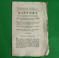 D-FR Révolution 1792 RAPPORT Au Nom Du Comité Des Secours Publics Sur Le Mode De Répartition.... - Historische Documenten