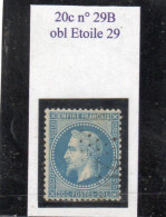 Paris - N° 29B Obl étoile 29 - 1863-1870 Napoléon III Lauré