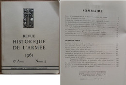 C1  REVUE HISTORIQUE ARMEE - Numero Special GENDARMERIE NATIONALE 1961  PORT INCLUS France - Français