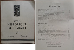 C1  REVUE HISTORIQUE ARMEE - Numero Special GENDARMERIE NATIONALE 1961  PORT INCLUS France - Francese