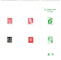 Les 3 Faces Avant Des Carnets Gommés 1521 De 2014 - 1522 De 2015 Et 1523 De 2016 (4593-4774-4989-4990-5096-5097) - Unused Stamps