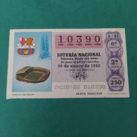 DÉCIMO DE LOTERÍA 1982 ESTADIO NOU CAMP FC BARCELONA LOTERIE 1982  Spain World Cup Lottery 1982 - Sonstige & Ohne Zuordnung