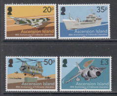 2022 Ascension Anniversary Of Falklands Liberation Aviation Navy Helicopters Complete Set Of 4 MNH @ BELOW FACE VALUE - Ascension (Ile De L')