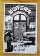 Affiche Publicitaire.  Groupe HOTCHA En Concert Au Jackspot.   Musique.   Dessin De Michel Daval.   Chat.   Poster. - Plakate