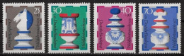 ALLEMAGNE - PIECES DU JEU D'ECHECS - N° 592 A 595 - NEUF** MNH - Scacchi