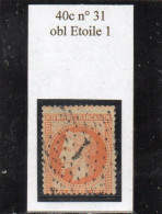 Paris - N° 31 (léger Clair) Obl étoile 1 - 1863-1870 Napoleon III With Laurels