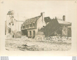 ARRAS 1915 RUE DE CAMBRAI EGLISE SAINT SAUVEUR PHOTO ORIGINALE 12 X 9 CM - Oorlog, Militair