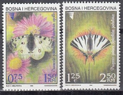 BOSNIEN Und HERZEGOWINA  259-260, Postfrisch **, Schmetterlinge, 2002 - Bosnia And Herzegovina