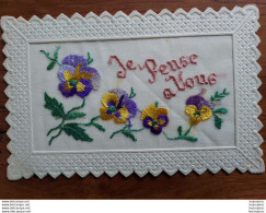 JE PENSE A VOUS  CARTE BRODEE - Embroidered